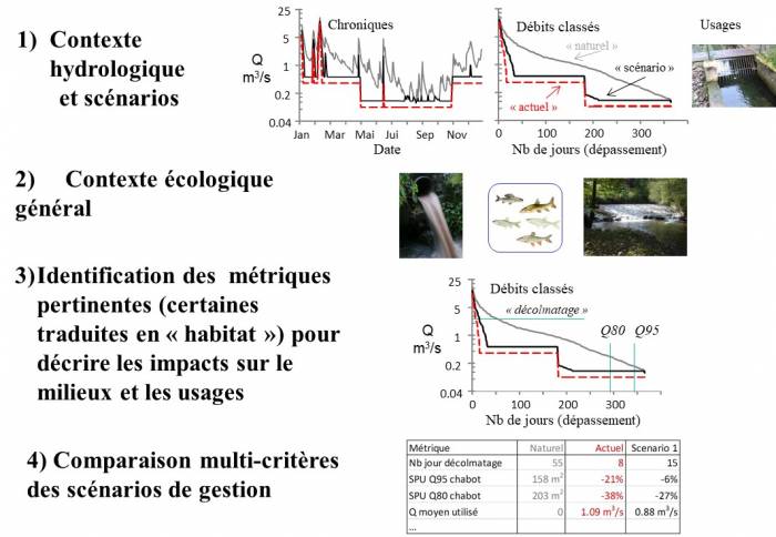 Une démarche consensuelle, à base de scénarios, pour définir les débits écologiques
 (d’après Lamouroux et al., 2018)